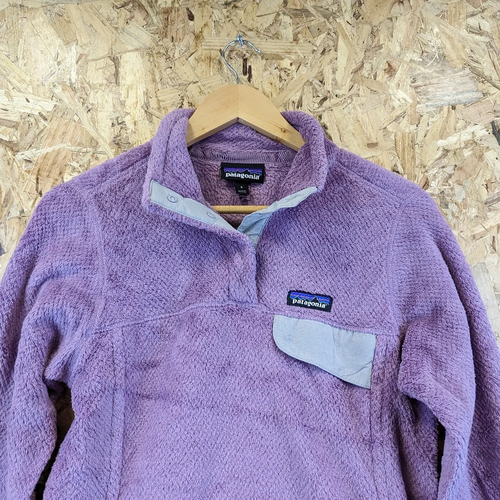 Patagonia Synchilla Snap-T Fleece Sweater Pink Jumper Pullover Sweatshirt Small - Picture 5 of 6